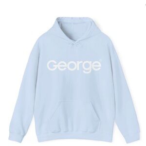 NWT‎ George Magazine Light Blue Hoodie Size Large MSRP $33